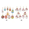 10pcs DIY Cartoon Christmas  Diamond painting pendant