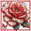 4Pcs Fruits Rouges Et Fleur Rouge-Peinture Diamant En Forme Sp&eacute;ciale-30*30CM