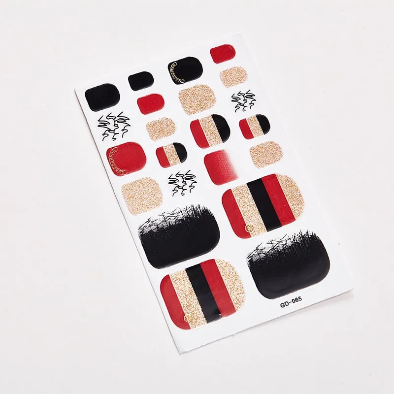 22 Tips/Sheet Shiny Nail Decoration Nail Adhesive Nail Accesoires Nail Art Decoration Nailart Sticker Adesivos Nail Tape