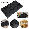 8-Hole Egg Burger Machine Reusable Meat Fryer Plate Bread Mold Pan for Gas Oven