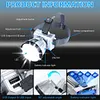 LED Rechargeable Head Lights Flashlight for Camping Cycling Fishing (White)
