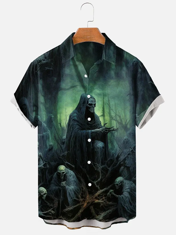 Men's Grim Reaper Halloween Shirt