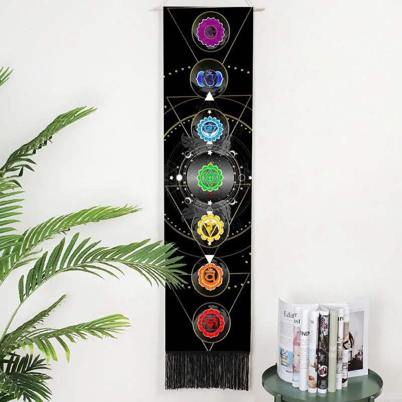Lifelike Snake Wall Hanging Phase Tapestry Bohemia Tarot Tassel Tapestry Boho Mandala Art Tapestries For Bedroom Office Decor