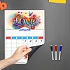 DIY Diamond Painting Magnetic Dry Erase Calendar for Fridge Planning Board Weekly Monthly Planner Memo Board Kits