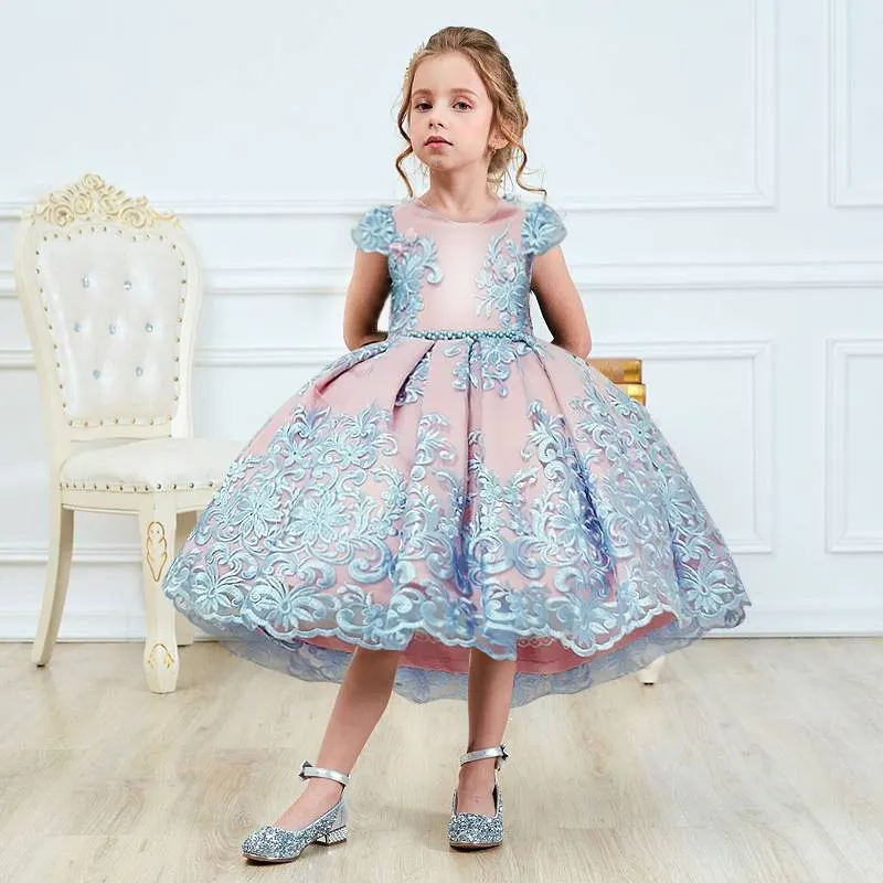 4-10 Yrs Fancy Baby Girls Dress New Year Party Evening Gowns Elegant Princess Dress Ball Gowns Wedding Kids Dresses For Girls