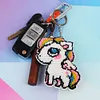 Full Bead Embroidery Keychain Unicorn Printed Craft Gifts(7.5x9cm)