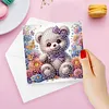 (US Local)6PCS Bear DIY Diamond Art Greeting Cards Congratulations Cards & Gifts