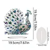 (US Local)Peacock Special Shape Desktop Diamond Painting Art Kits for Home Office Decor