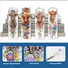 (US Local)4Pcs Special Shape Flowers Yak 5D DIY Diamond Painting Bookmark for Beginners