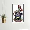 Tea Cup Sally-11CT Stamped Cross Stitch 30*50cm/11.81*19.69in