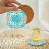 8Pcs Diamond Painting Crushed Flower Coasters Craft Kit with Holder