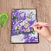 (US Local)5D DIY Flower Diamond Art Painting Notebook Kit Crystal Notepad Sketchbook Gifts