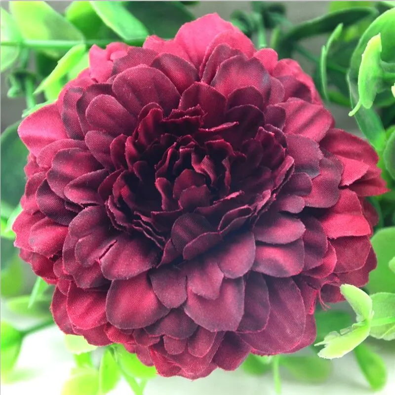 20pcs/lot 7cm  Artificial Silk Dahlia Daisy Chrysanthemum Flower Heads For Home Wedding Decoration Handmade DIY Fake Flowers
