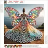 Diamond Painting-DIY Crystal Rhinestone Wings Girl