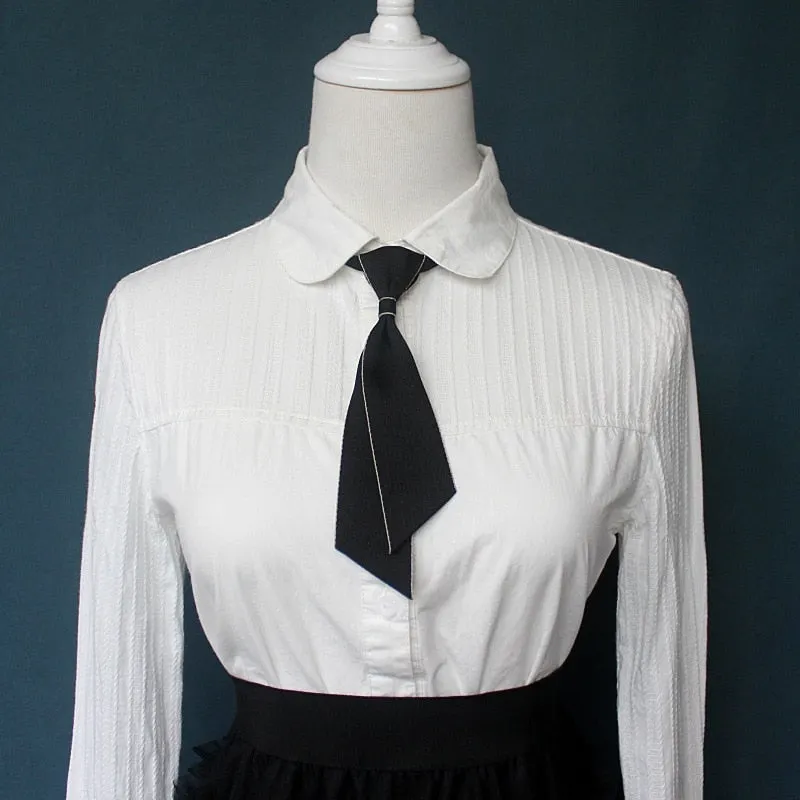 Slim Neck Tie Men's and Women's General Professional Dress Self Bow Tie White Shirt Collar Flower Bow Tie for Women Accessories