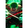 【Limited Stock Sale】One Piece Zoro-11CT Stamped Cross Stitch 40*65cm/15.75*25.59in(Big Size)