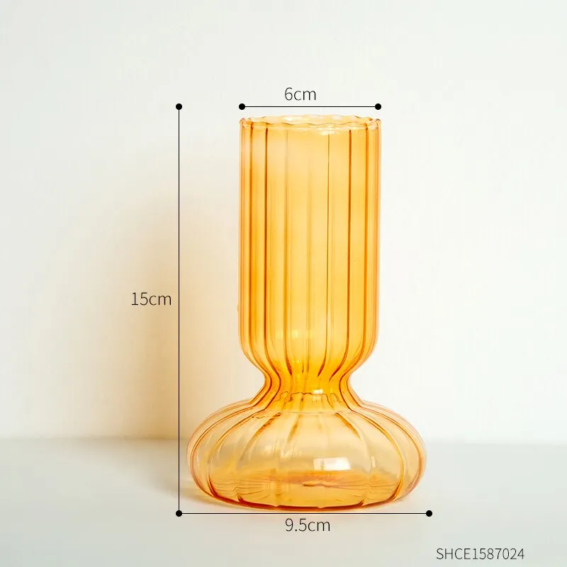INS Creative Colorful Special-shaped Glass Vases for Decoration Table Decoration Living Room Nordic Home Decoration Flower Vases