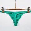 Men's Thong Underwear Sexy Men's Underwear Ice Silk Fabric Bikini G-String Thongs
