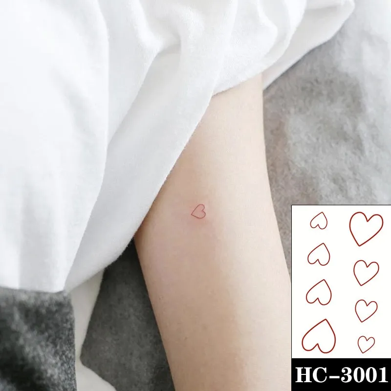 Holding Hands In Love Stickers Hand Heart Tattoo Body Art Makeup Waterproof Temporary Women and Men Fake Tatoo
