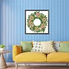 >SALE<5D DIY Partial Special Shaped Drill Diamond Painting Xmas Wreath Decor 30x30cm