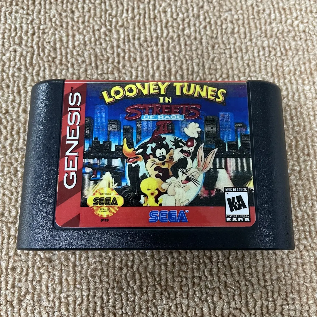 Looney Tunes in Streets of Rage 2 For SEGA Genesis & Mega Drive - 16 Bit Game Cartridge