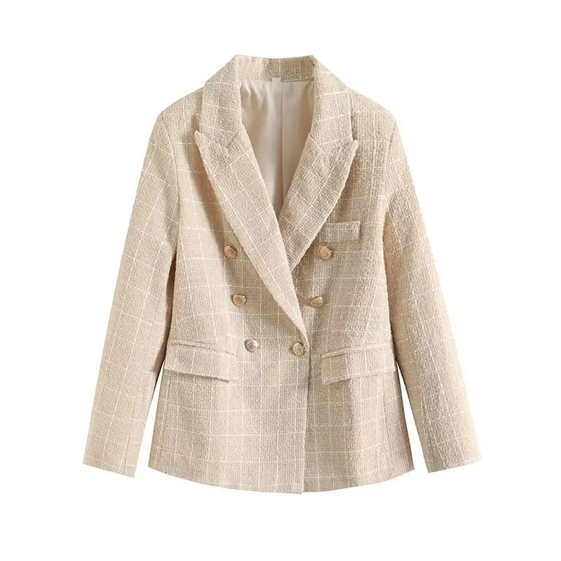 Nigikala Nigikala Women's 4 Color Texture Double Buckle Long Blazer Women K2 New Autumn