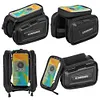 3L Bicycle Front Frame Bag Support Touch Screen Bike Top Tube Bag for 7in Phones
