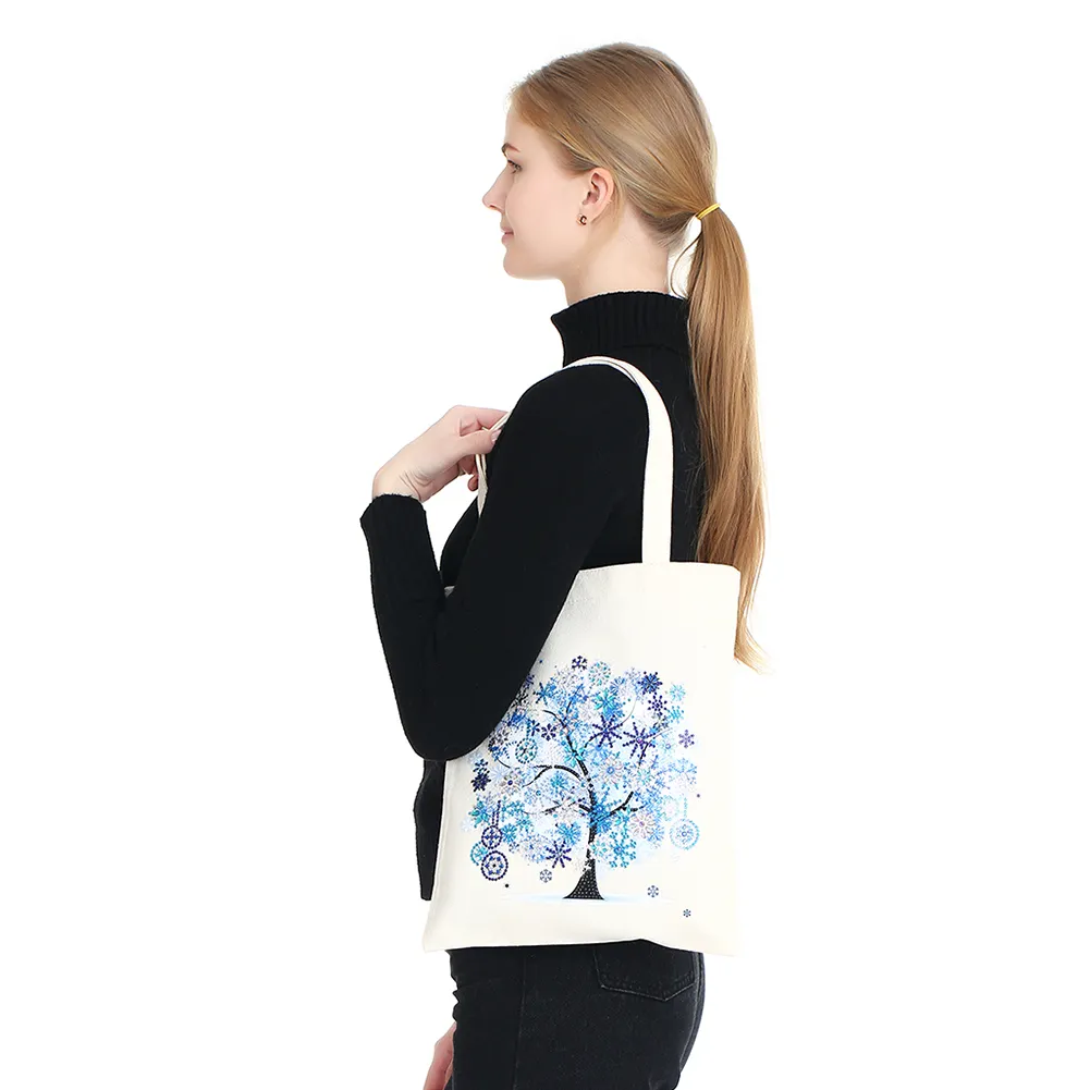 DIY Diamond Painting Eco-Friendly Canvas Bag - Winter