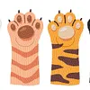 (US Local)4Pcs Cat Paw DIY Diamond Painting Bookmarks Making Kit Diamond Art Bookmark