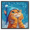 (US Local)Cat-14CT Stamped Cross Stitch Kit(40x40cm)