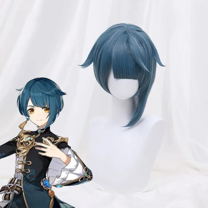 Genshin Toys Xingqiu Blue Cosplay Wig 