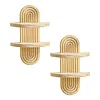 1/2Pcs Boho Shelves Wall Decor Mid Century Modern Decorative Floating Shelves 11.81 Inch with Ledge for Home Living Room