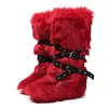 Women's Hot Trendy Y2K Style High Tube Lace-Up Furry Snow Boots