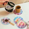 (US Local)[Upgrade]4Pcs Acrylic Special Shape Mandala DIY Waterproof Diamond Painting Coaster