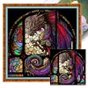 Stained Glass Dragon-Full Embroidery 3 strands 11CT Stamped Cross Stitch-50*50CM