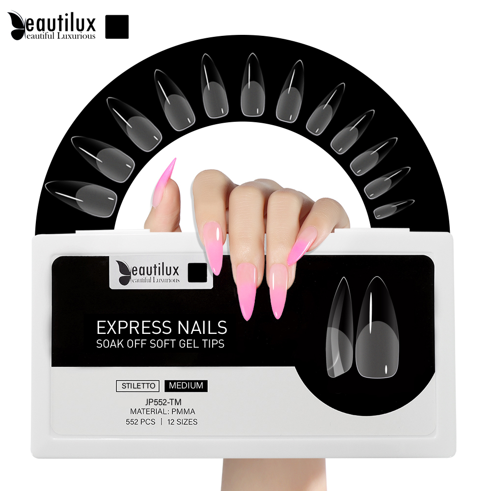 CAPSULE NAILS 552pcs|STILETTO|MEDIUM