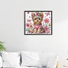 Diamond Painting-DIY Crystal Rhinestone Flower Yorkie
