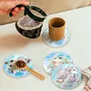 (US Local)[Upgrade]4Pcs Acrylic Special Shape Turtle DIY Waterproof Diamond Painting Coaster