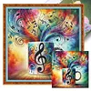 Cup Musical Notes-11CT Stamped Cross Stitch 40*40cm/15.75*15.75in