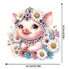 >SALE<Acrylic Daisy Pig Diamond Painting Desktop Ornaments for Bedroom Table Decor