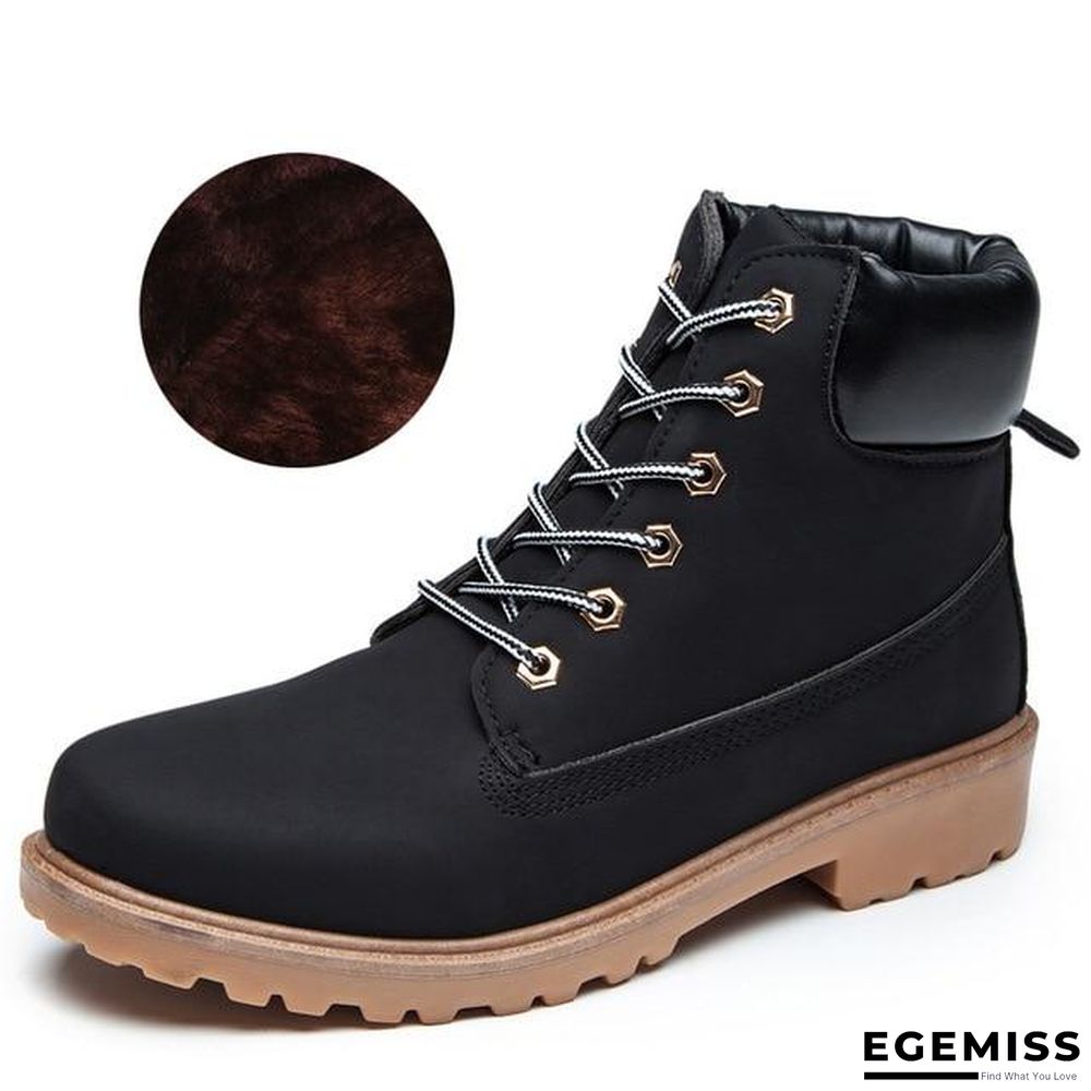 Autumn Early Winter Shoes Women Flat Heel Boots Fashion Keep warm Women's Boots Brand Woman Ankle Botas | EGEMISS