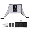 [US Local Warehouse] Golf Hitting Practice Net with 2 Side Barriers & Storage Bag 10x7ft Golf Hitting Aid Net Personal Driving Range for Backyard Driving Chipping Training Swing