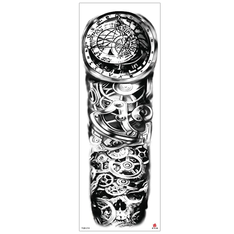 temporary tattoos for men robot full arm sleeve tattoo mechanical lion tiger waterproof tatto fake tatoo stickers body tatoo art