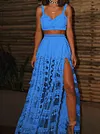 Gauze Crochet Two-Piece Suits