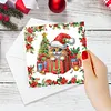 6Pcs Diamond Painting Christmas Cat Greeting Cards Christmas Cards