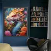>SALE<Full Embroidery Eco-cotton Thread 11CT Print Flower Dragon Cross Stitch 50x60cm