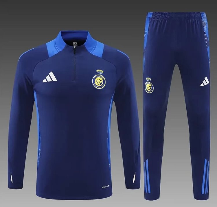 24-25 Riyadh Victory Royal Blue Training Suit Half-Dress Set