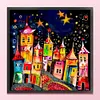 A Town Under Stars-11CT Stamped Cross Stitch 50*50cm/19.69*19.69in