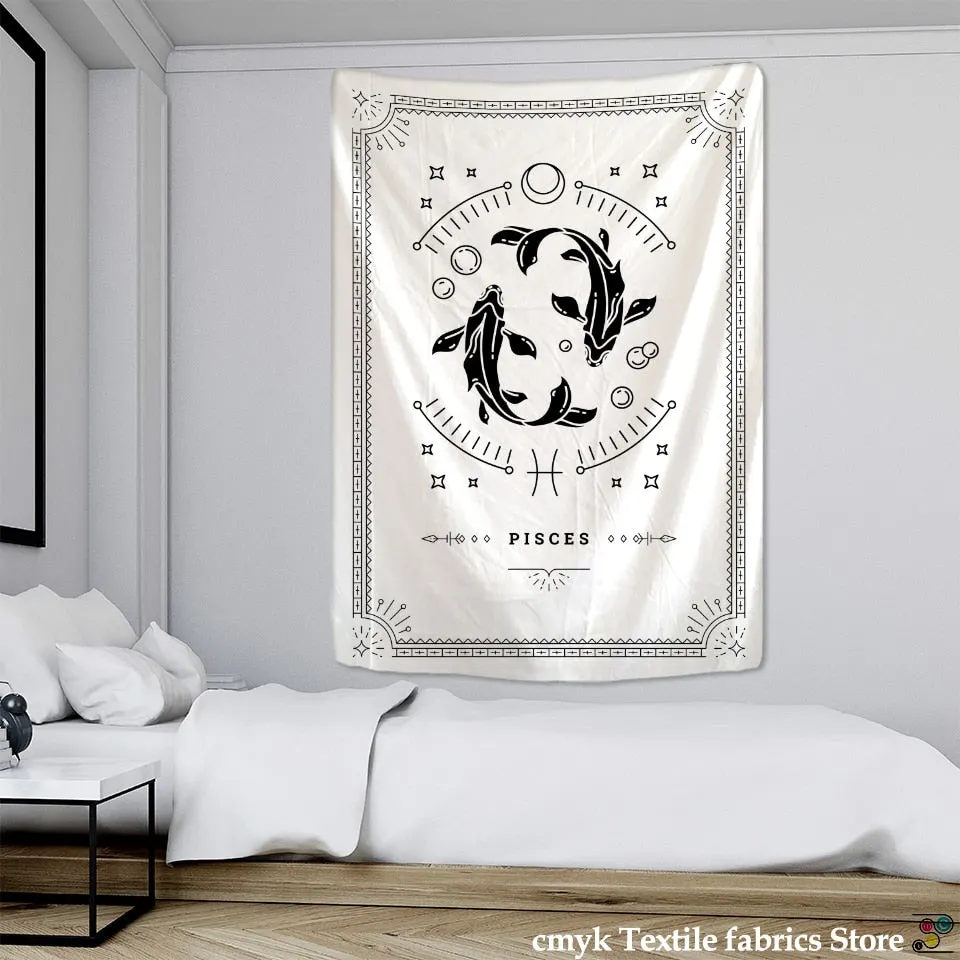 Divination Tarot Tapestry Wall Hanging Constellation Mandala Psychedelic Good Luck Hippie Witchcraft Room Home Decor