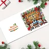 (US Local)6PCS DIY Diamond Art Christmas Greeting Cards Xmas Design Diamond Art Cards